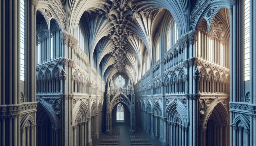 Photograph the intricate details of Gothic cathedral architecture 8