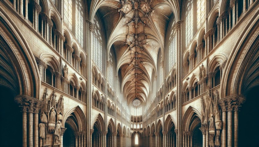 Photograph the intricate details of Gothic cathedral architecture 10