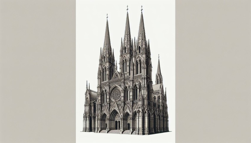 Photograph the intricate details of Gothic cathedral architecture 16
