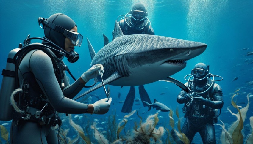 Underwater Intervention Veterinary Care for a Shark