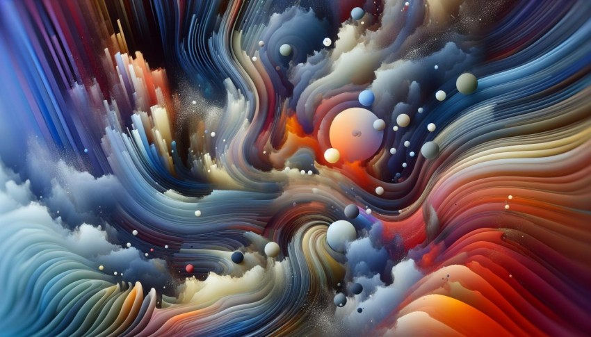 Abstract Realms Navigating the Interplay of Color and Shape