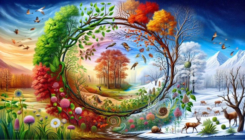 Seasonal Symphony The Rhythmic Changes of Nature’s Palette