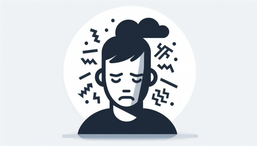 ความเครียด Stress พื้นหลังขาว graphic white background