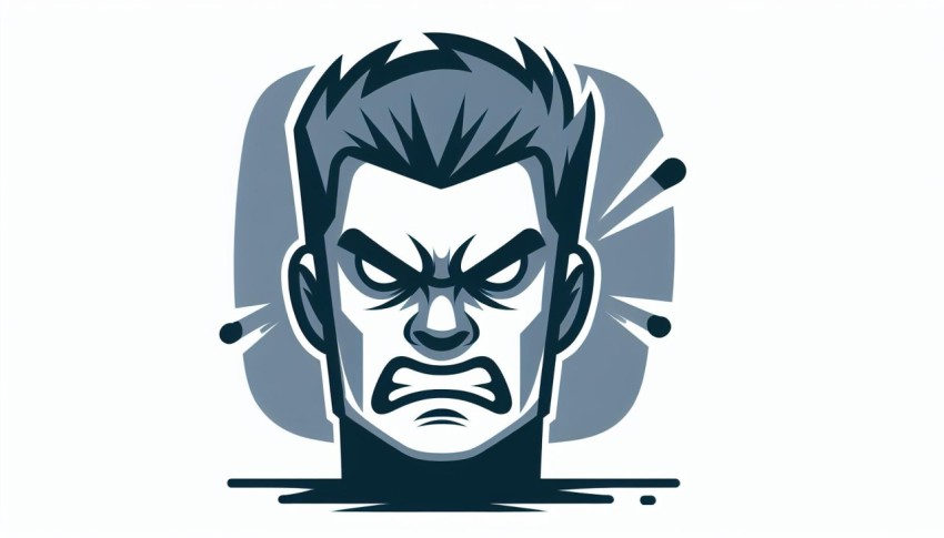 ความโกรธ Anger พื้นหลังขาว graphic white background
