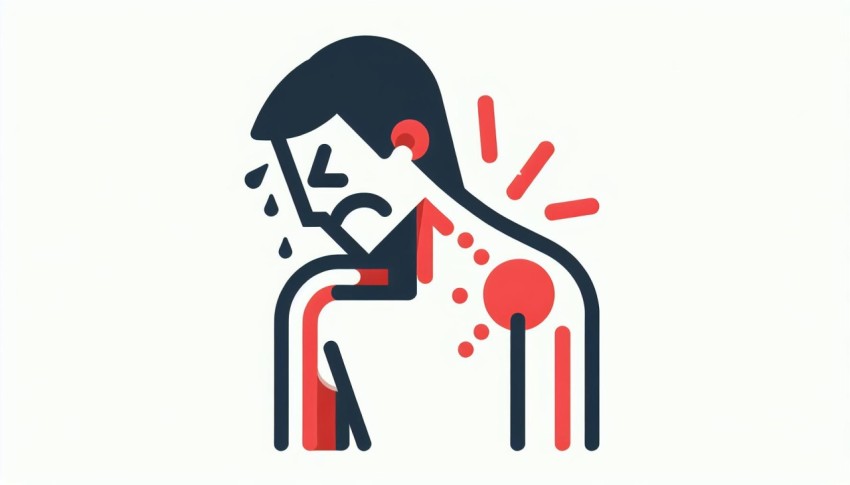ความเจ็บปวด Pain พื้นหลังขาว graphic white background