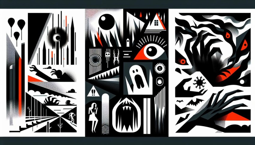 ความกลัว Fear พื้นหลังขาว graphic white background