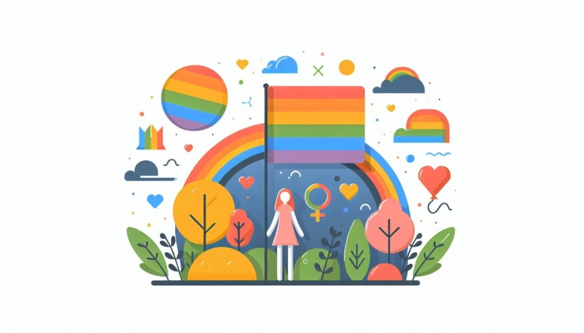 ความภาคภูมิใจ Pride พื้นหลังขาว graphic white background