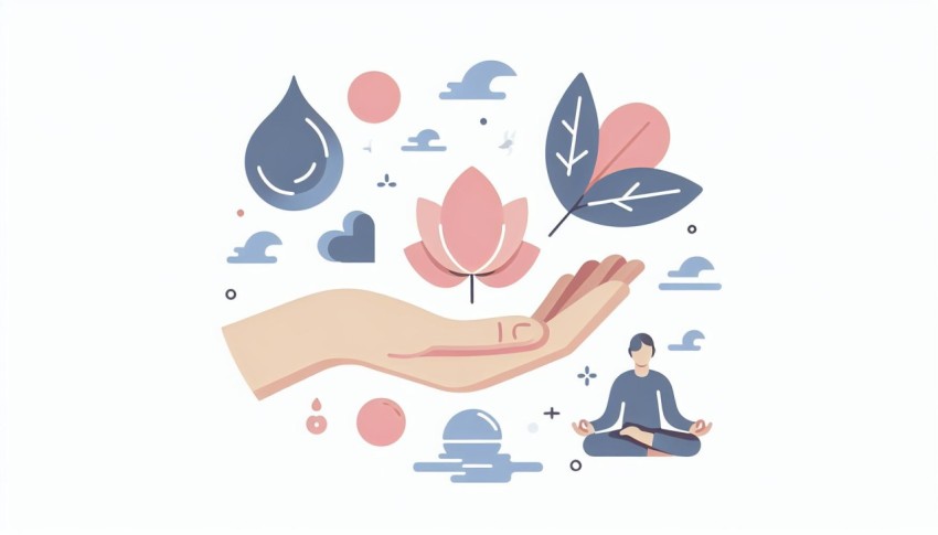 ความเมตตา Compassion พื้นหลังขาว graphic white background