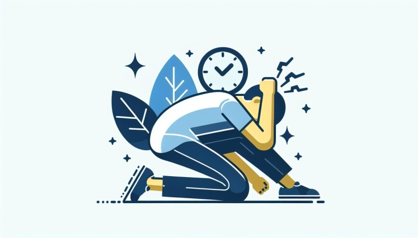 ความเหนื่อยล้า Fatigue พื้นหลังขาว graphic white background