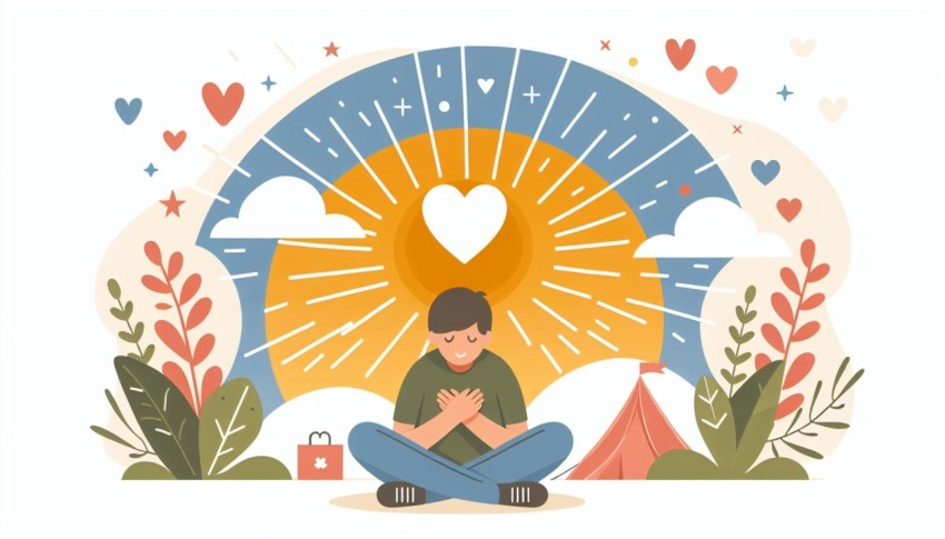 ความรู้สึกขอบคุณ Gratitude พื้นหลังขาว graphic white background
