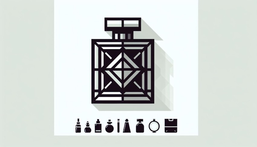 น้ำหอม Perfume พื้นหลังขาว graphic white background