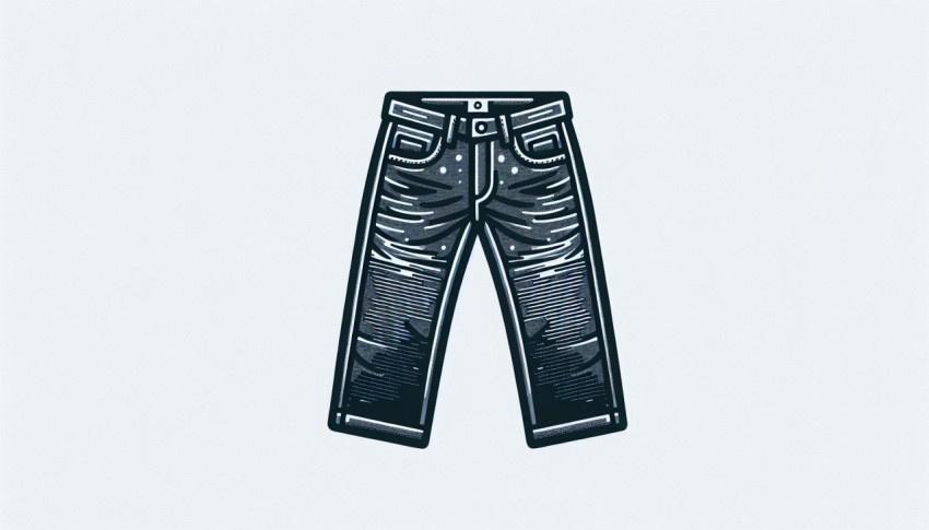 กางเกงยีนส์ Jeans พื้นหลังขาว graphic white background