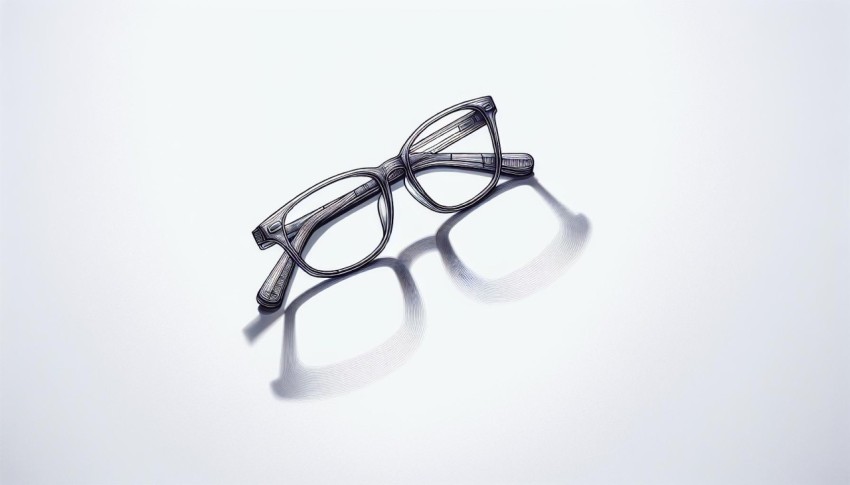 แว่นตา Glasses พื้นหลังขาว graphic white background