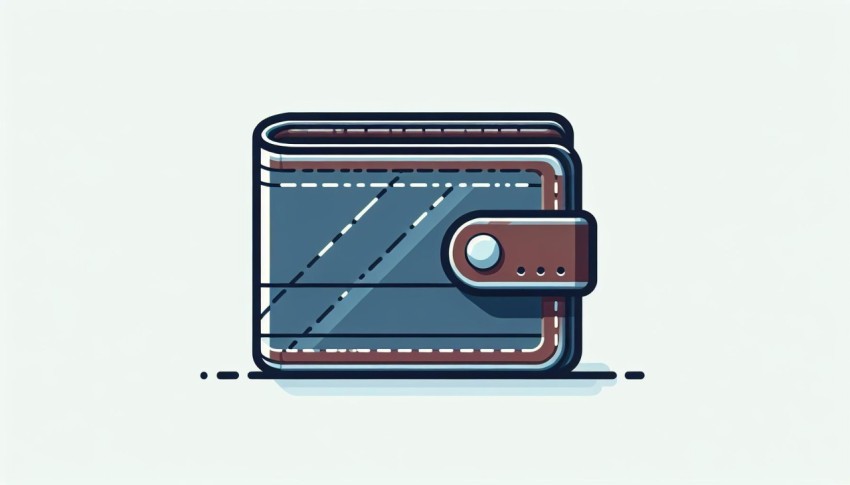 กระเป๋าสตางค์ Wallet พื้นหลังขาว graphic white background