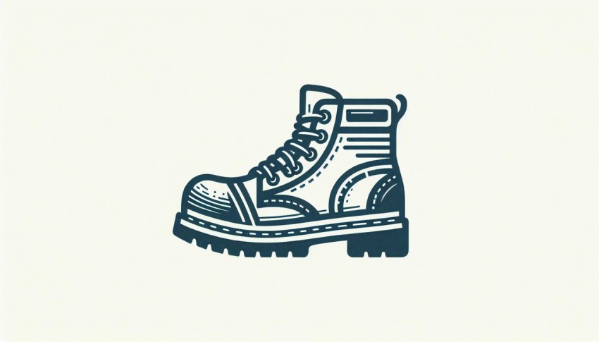 รองเท้าบูท Boots พื้นหลังขาว graphic white background