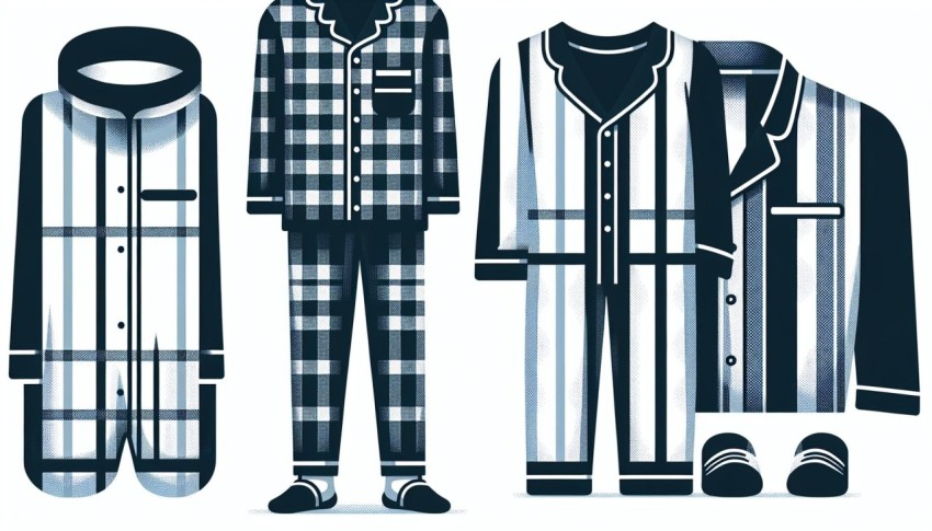 ชุดนอน Pajamas พื้นหลังขาว graphic white background
