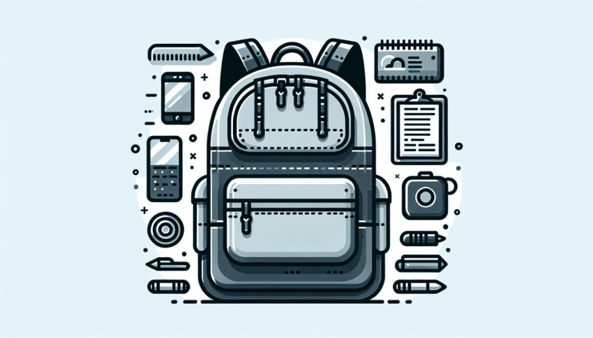 กระเป๋าเป้ Backpack พื้นหลังขาว graphic white background