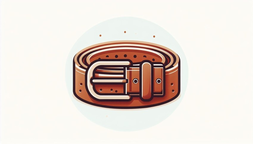 เข็มขัด Belt พื้นหลังขาว graphic white background