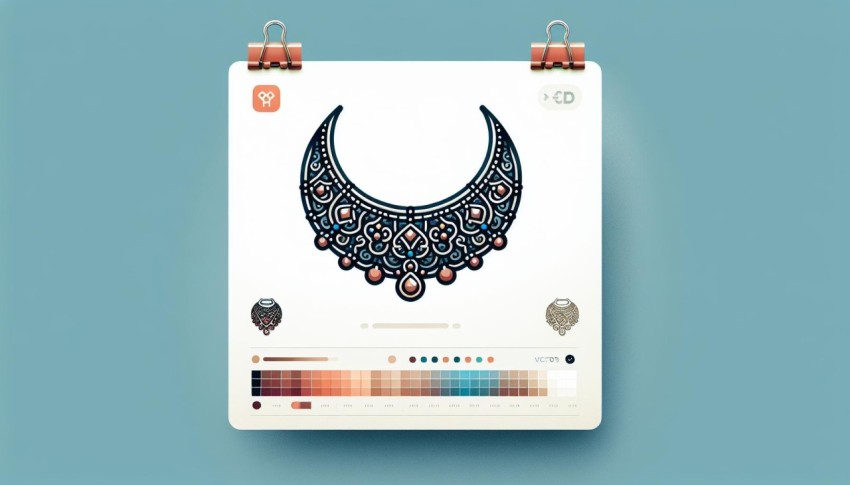 สร้อยคอ Necklace พื้นหลังขาว graphic white background