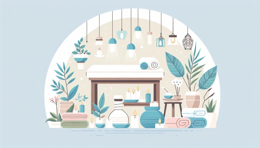 สปา Spa พื้นหลังขาว graphic white background