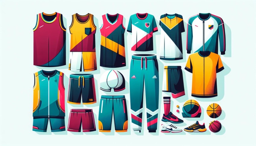 ชุดกีฬา Sportswear พื้นหลังขาว graphic white background