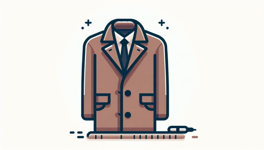 เสื้อโค้ท Coat พื้นหลังขาว graphic white background