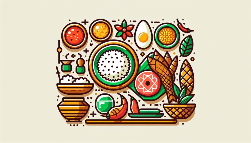 อาหาร Food พื้นหลังขาว graphic white background