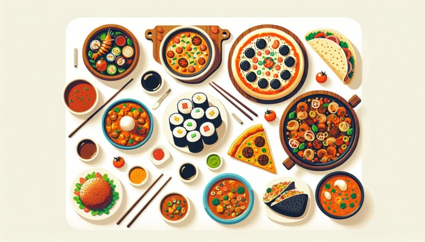 อาหาร การ์ตูน Cartoon Food พื้นหลังขาว graphic white background