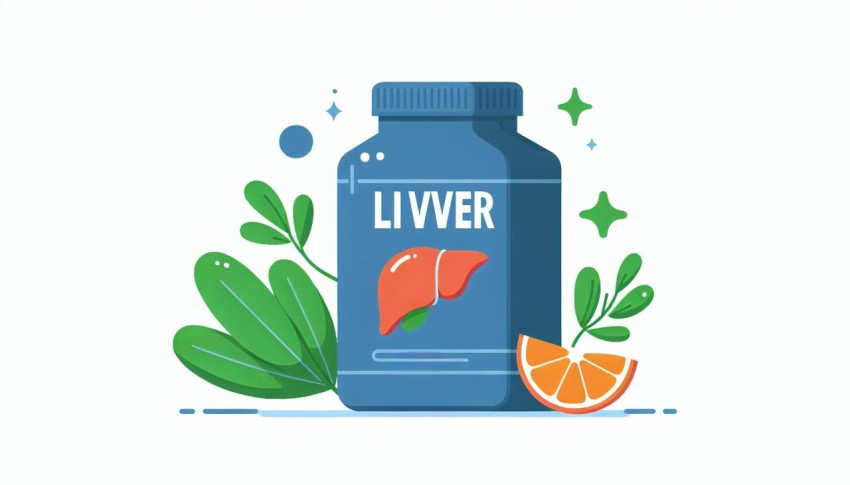 เครื่องดื่ม บำรุงตับ Liver Care Drinks พื้นหลังขาว graphic white background