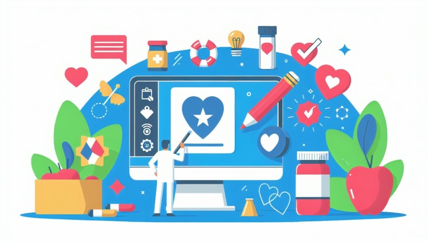 การ ส่งเสริม สุขภาพ หมาย ถึง Health Promotion Definition พื้นหลังขาว graphic white background
