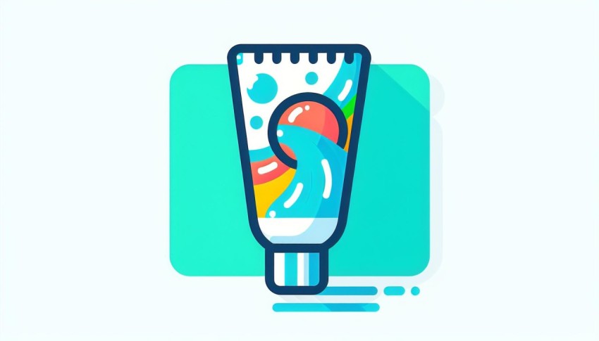 ยาสีฟัน Toothpaste พื้นหลังขาว graphic white background
