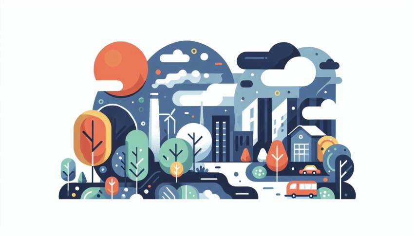 สิ่งแวดล้อม Environment พื้นหลังขาว graphic white background