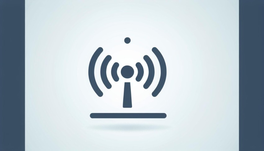 คลื่นวิทยุ Radio Frequency พื้นหลังขาว graphic white background