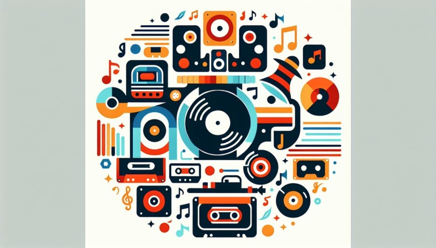 เพลงเก่า Old Songs พื้นหลังขาว graphic white background