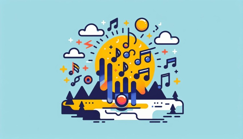 เพลงดัง Famous Songs พื้นหลังขาว graphic white background