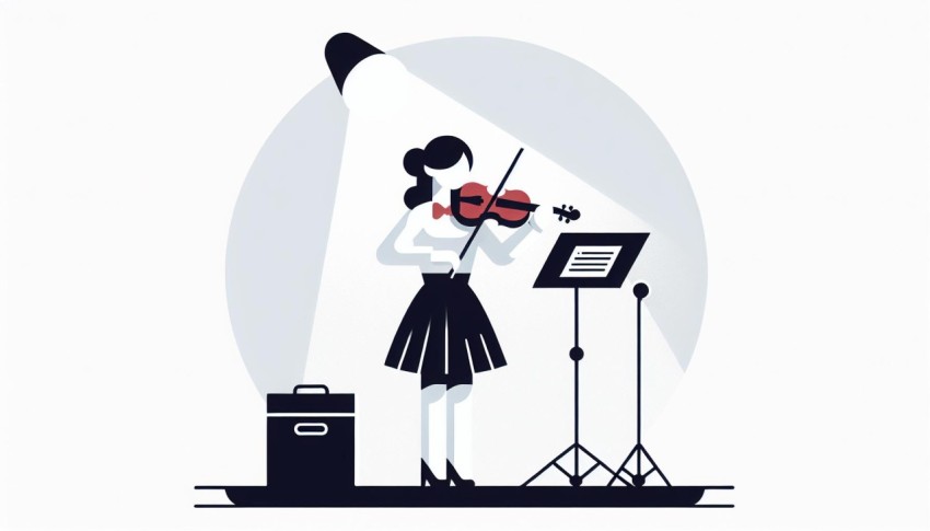 นักดนตรี Musician พื้นหลังขาว graphic white background