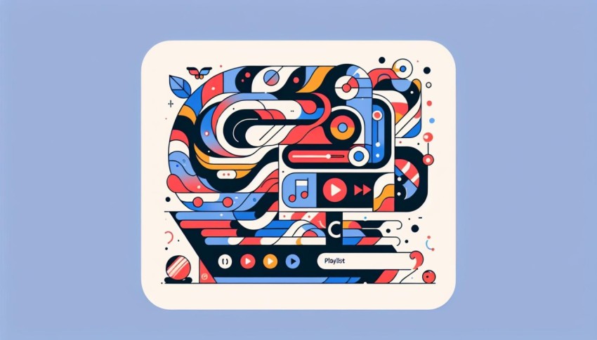 เพลย์ลิสต์ Playlist พื้นหลังขาว graphic white background