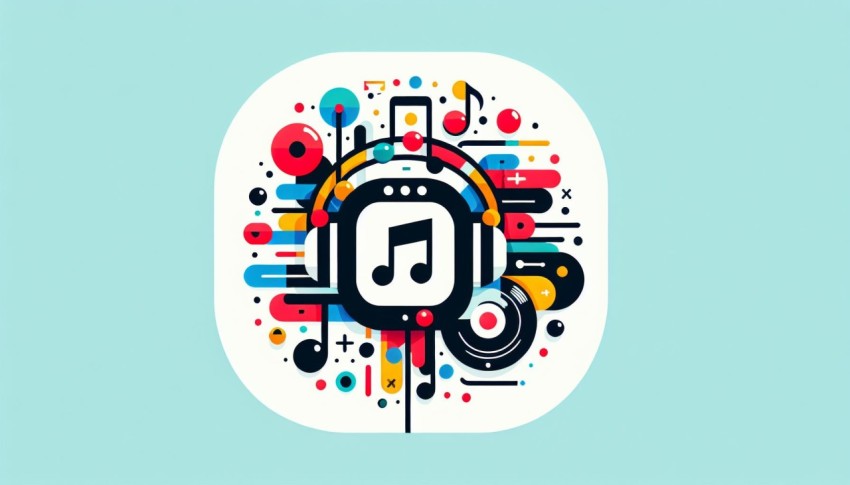 แอปเพลง Music App พื้นหลังขาว graphic white background