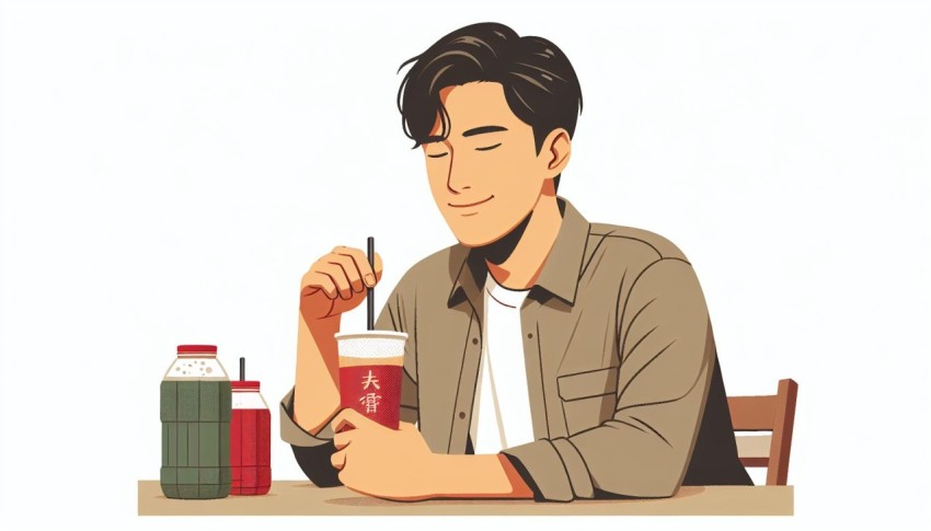 bambam เครื่องดื่ม Bambam Drinks พื้นหลังขาว graphic white background