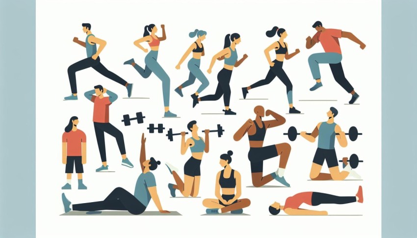 ออกกำลังกาย Exercise พื้นหลังขาว graphic white background