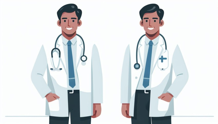 หมอ Doctor พื้นหลังขาว graphic white background