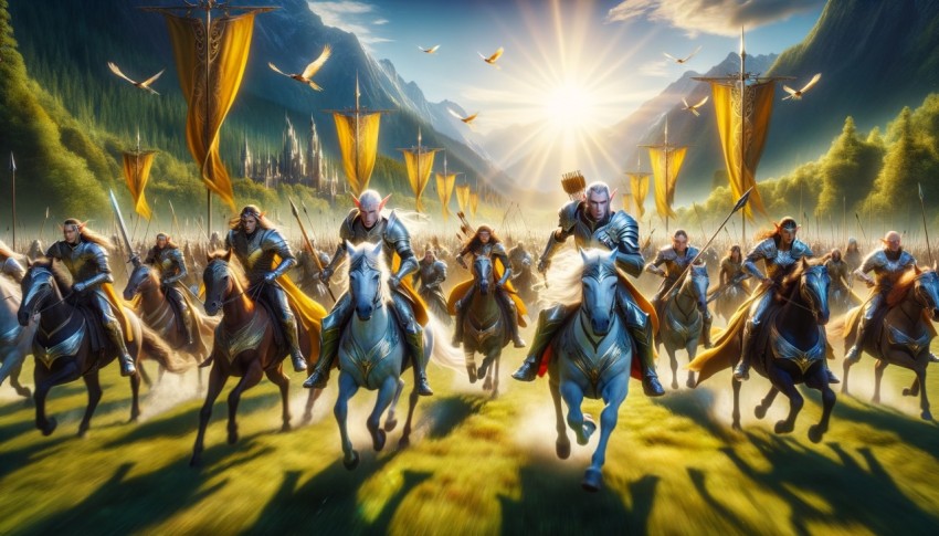 Fairy tale war with magical battles