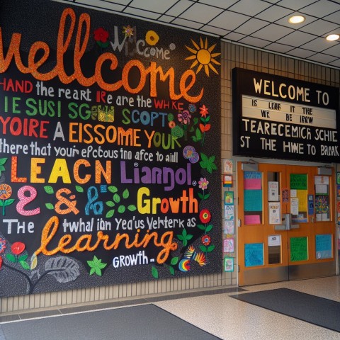 Snap an image of an inspiring quote written on a school's welcome board 10