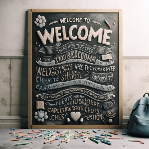 Snap an image of an inspiring quote written on a school's welcome board 9