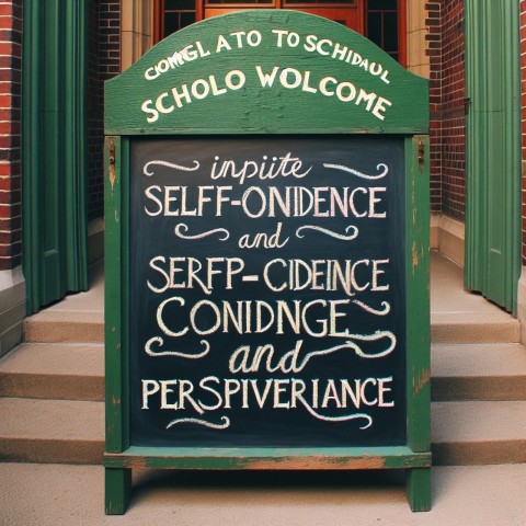 Snap an image of an inspiring quote written on a school's welcome board 5