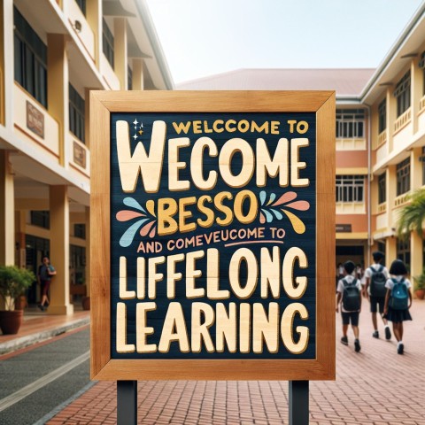 Snap an image of an inspiring quote written on a school's welcome board 4