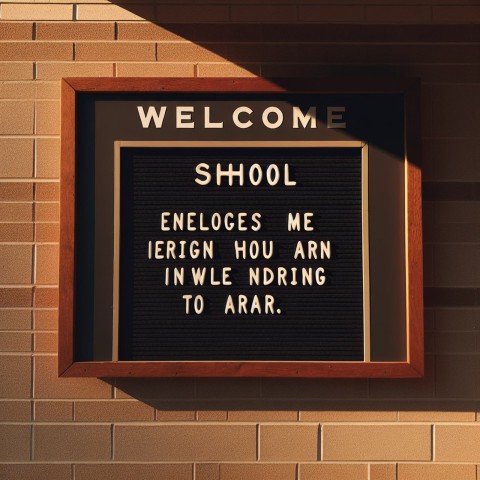 Snap an image of an inspiring quote written on a school's welcome board 3